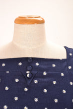 Load image into Gallery viewer, Bee Navy & White Daisy Dress