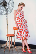 Load image into Gallery viewer, Chita Red & Cream Floral Dress