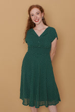 Load image into Gallery viewer, Dakota Green Polka Dot Dress