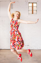 Load image into Gallery viewer, Dalena Red Floral Dress