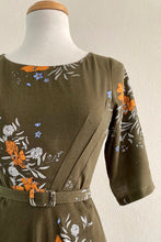 Load image into Gallery viewer, Doris Green & Orange Floral Dress