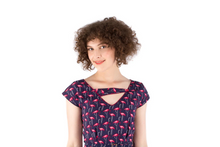 Load image into Gallery viewer, Ebony Navy Bird Dress