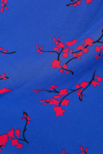 Load image into Gallery viewer, Grace Kelly Blue & Red Floral Dress