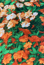 Load image into Gallery viewer, Pansy Burnt Orange & Green Floral Dress