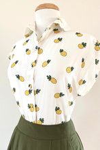 Load image into Gallery viewer, Minki Cream Pineapple Blouse