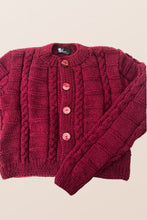 Load image into Gallery viewer, Burgundy Crop Cardigan