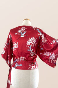 Kimono Crane Red Blouse