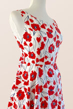 Load image into Gallery viewer, Chita Red & Cream Floral Dress