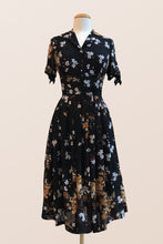 Load image into Gallery viewer, Kassandra Black Floral & Bird Dress