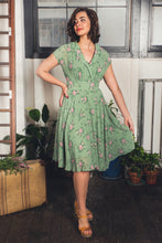 Load image into Gallery viewer, Posy Green Floral & Dots Dress