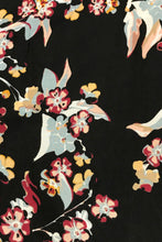 Load image into Gallery viewer, Grace Kelly Black & Blue Floral Dress
