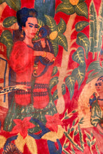 Load image into Gallery viewer, Hand Printed Floral Velvet Kimono - Red