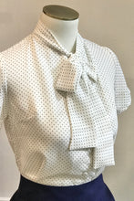 Load image into Gallery viewer, Stacy Black and White Polka Dot Shirt