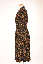 Load image into Gallery viewer, Jobelle Orange & Black Petite Floral Dress