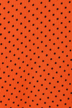 Load image into Gallery viewer, Manette Orange & Black Dots Dress