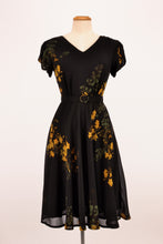 Load image into Gallery viewer, Sadie Black & Mustard Floral Dress