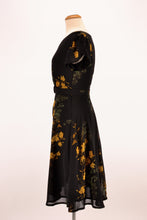 Load image into Gallery viewer, Sadie Black & Mustard Floral Dress