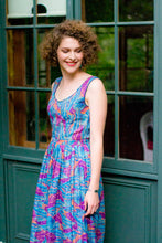 Load image into Gallery viewer, Patti Purple Tropical Dress