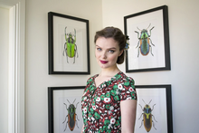 Load image into Gallery viewer, Solange Green Floral Dress