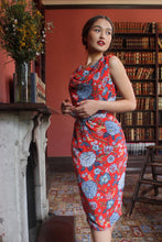 Load image into Gallery viewer, Thea Red & Blue Floral Dress