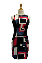 Load image into Gallery viewer, 60s Pink and Blue  Geometric Shift Dress