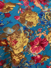 Load image into Gallery viewer, Viola Teal Floral Linen Dress