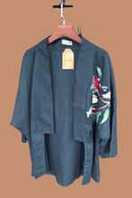 Load image into Gallery viewer, Ayla Teal Embroidery Kimono