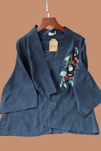 Load image into Gallery viewer, Ayla Teal Embroidery Kimono