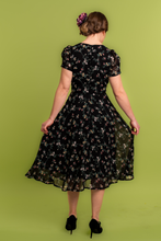 Load image into Gallery viewer, Fiorella Corset Black &amp; Pink Floral Dress