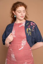 Load image into Gallery viewer, Iris Blue Hand Embroidery Bolero