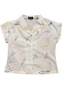 Fabulous Paper Plane Novelty Blouse