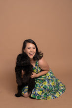 Load image into Gallery viewer, Mattie Blue &amp; Lime Floral Dress