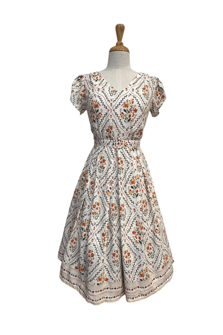 Sadie Cream Floral Dress
