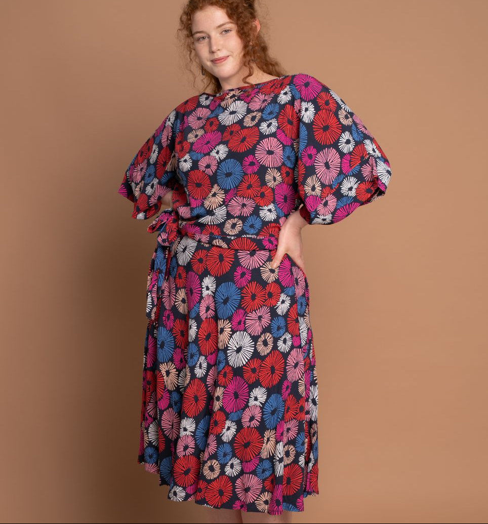 Abstract Print Skirt