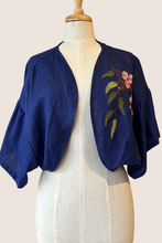 Load image into Gallery viewer, Iris Blue Hand Embroidery Bolero