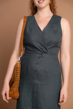 Load image into Gallery viewer, Romy Green Linen Dress