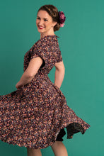 Load image into Gallery viewer, Manette Brown Floral Dress