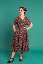 Load image into Gallery viewer, Manette Brown Floral Dress