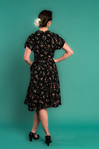 Manette Black & Pink Floral Dress