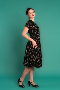 Manette Black & Pink Floral Dress