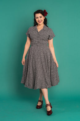 Manette Black & Cream Floral Dress