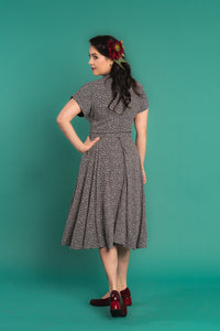Manette Black & Cream Floral Dress