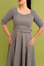 Load image into Gallery viewer, Suzie Grey Gingham Dress