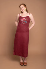 Load image into Gallery viewer, Magnolia Burgundy Linen Maxi Dress