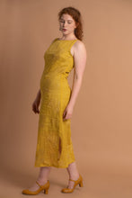 Load image into Gallery viewer, Marigold Embroidery Floral Midi Dress