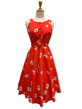 Load image into Gallery viewer, Formosa Red &amp; Cream Floral Dress
