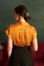 Load image into Gallery viewer, Minki Mustard &amp; Cherry Floral Blouse