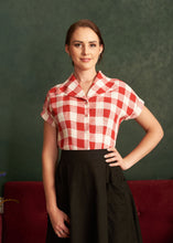 Load image into Gallery viewer, Tessie Red Gingham Blouse