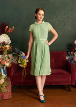 Load image into Gallery viewer, Camille Pastel Green Dots Dress