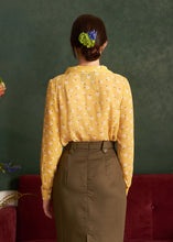 Load image into Gallery viewer, Brighton Mustard &amp; Cream Blouse